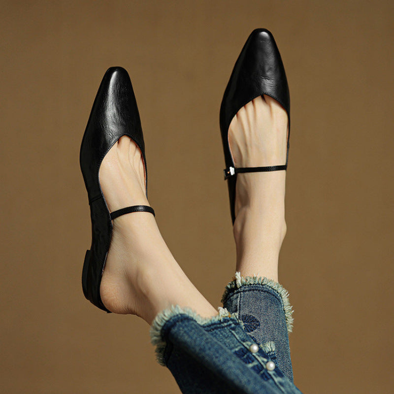 Orella | Pointed Toe Slingback Flats