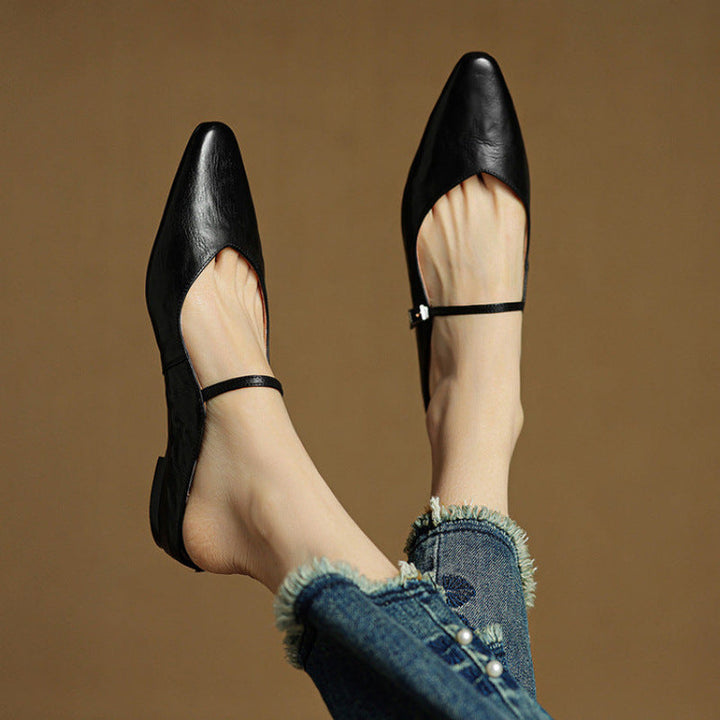 Vintage Real Leather Mules