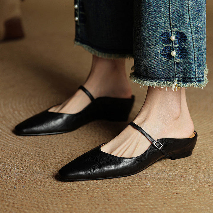 Vintage Real Leather Mules