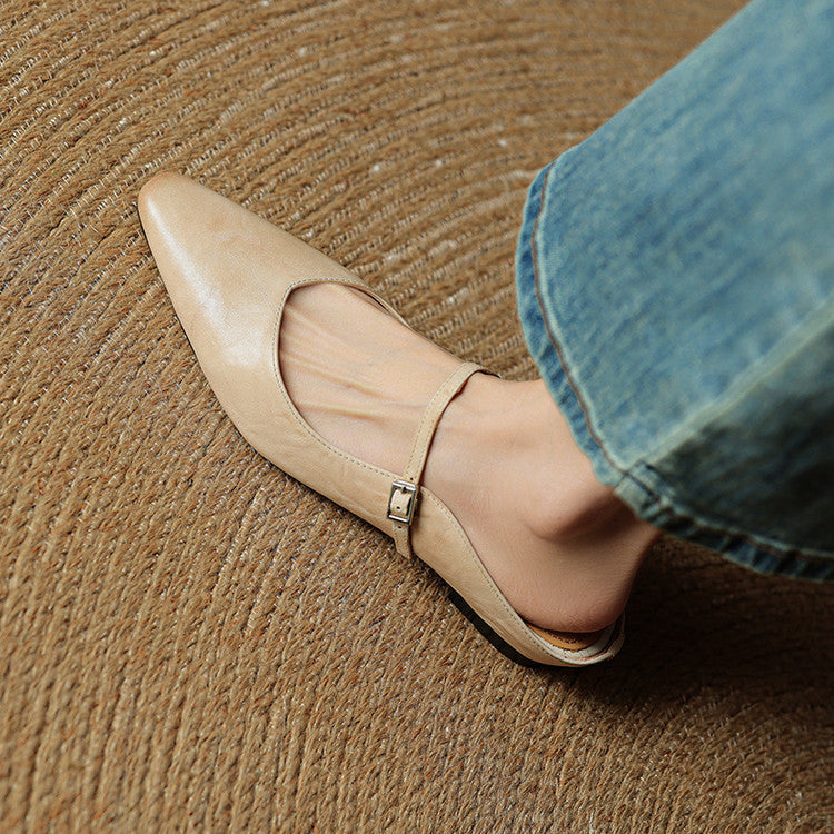 Orella | Pointed Toe Slingback Flats