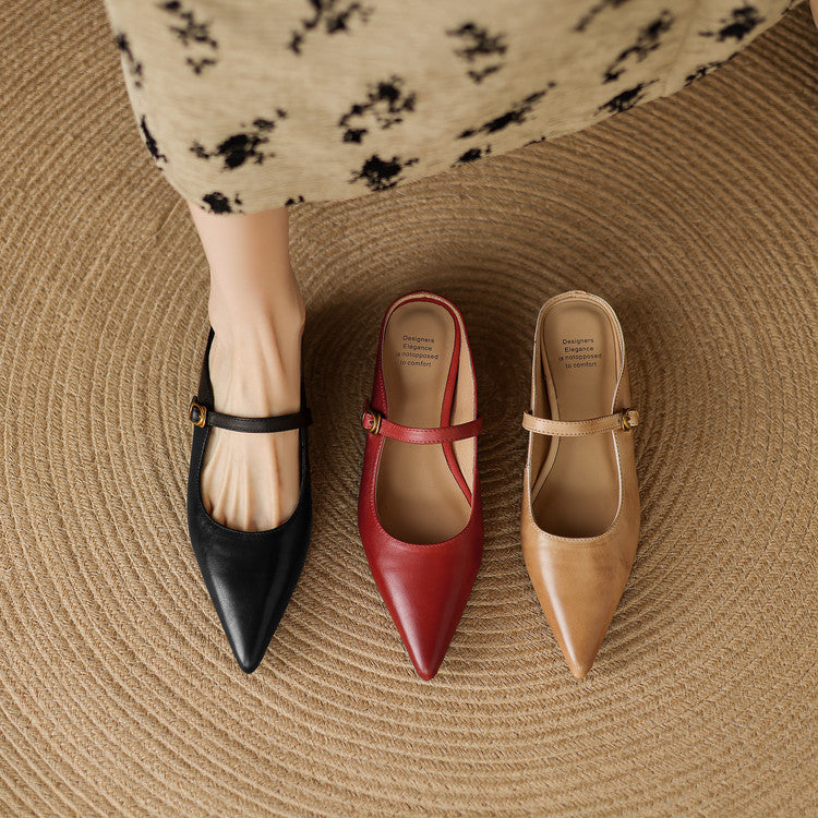 Neok | Pointed-Toe Mary Jane Heel Mules
