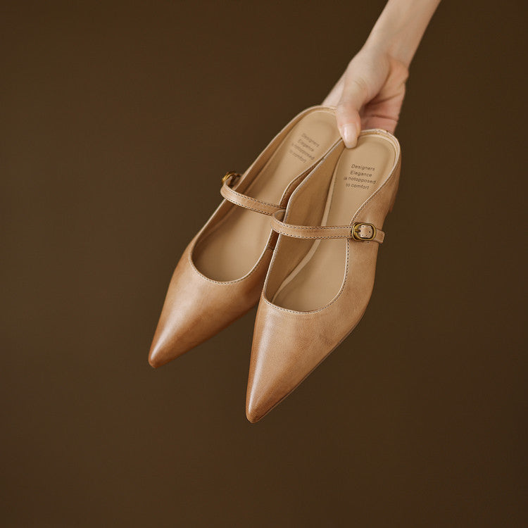 Neok | Pointed-Toe Mary Jane Heel Mules