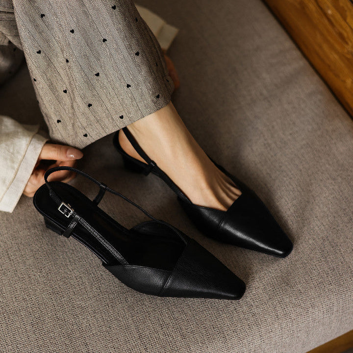 Serelle | Leather Slingback Heels