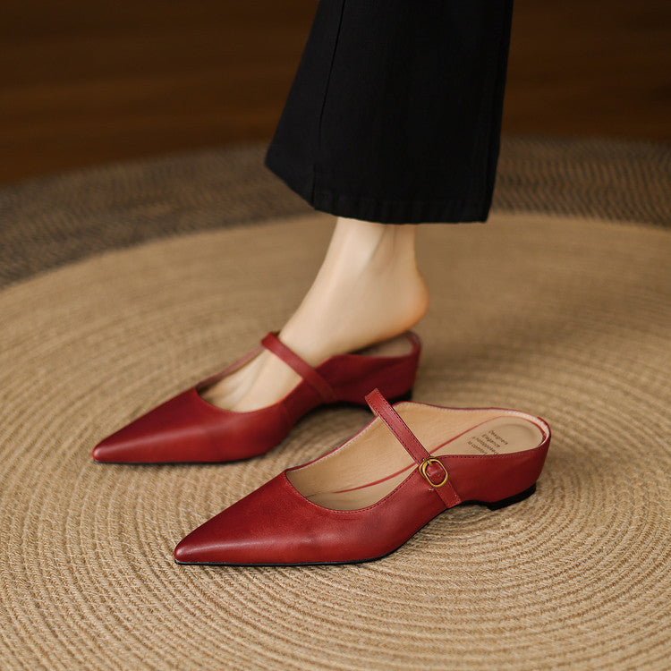 Neok | Pointed-Toe Mary Jane Heel Mules