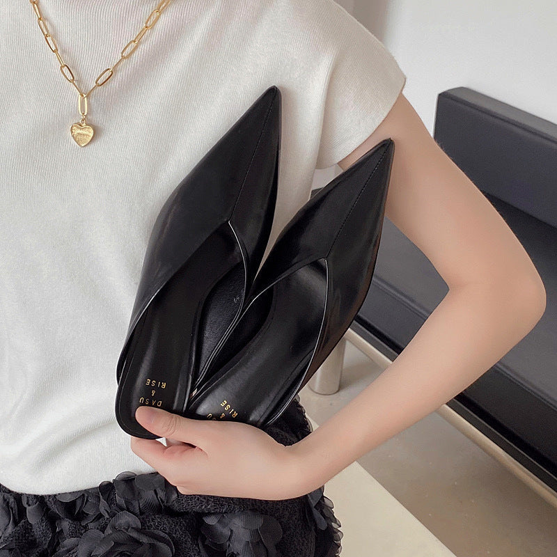 Solace | Pointed-Toe Kitten Heel Mules