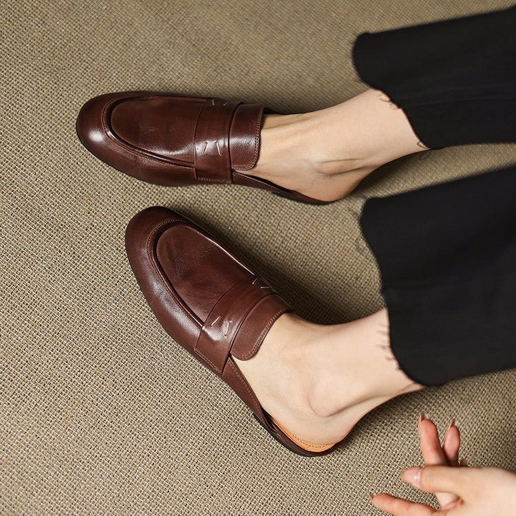 Serin | Classic Penny Loafer Mules