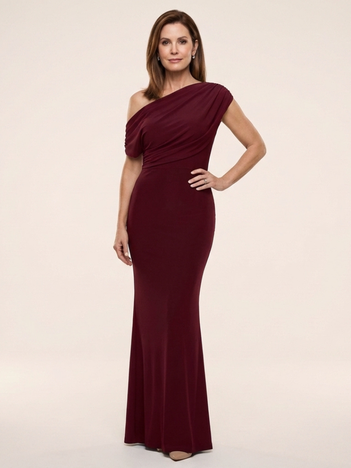 Calista | One Shoulder Draped Maxi Dress