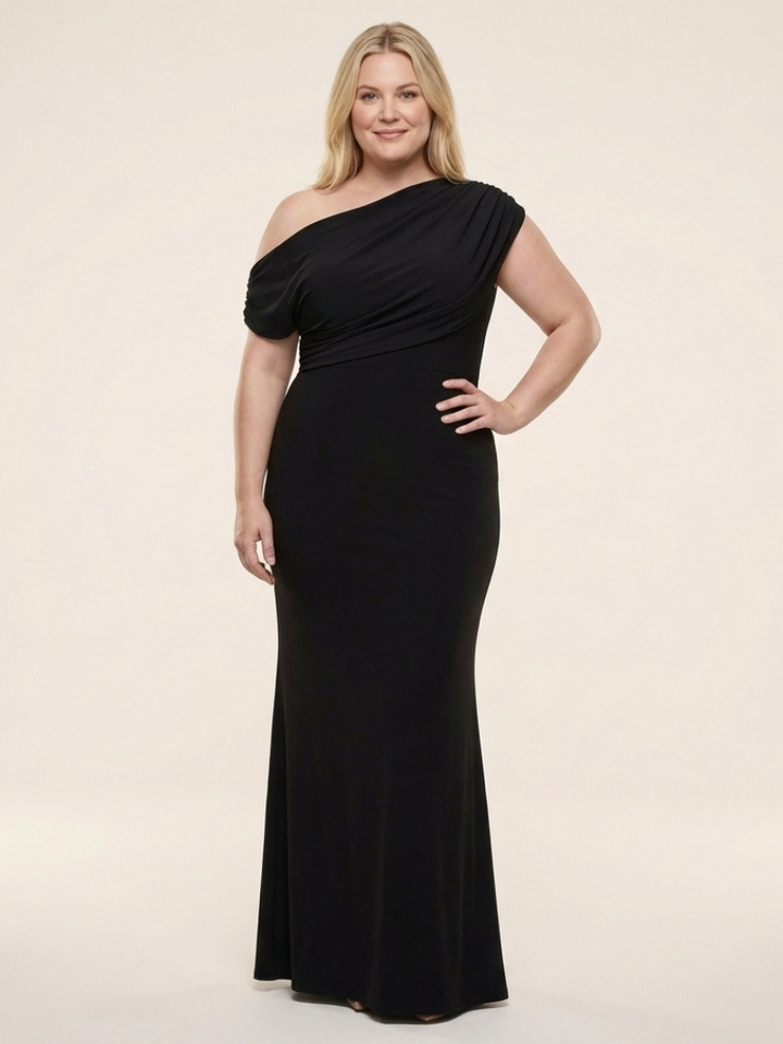 Calista | One Shoulder Draped Maxi Dress