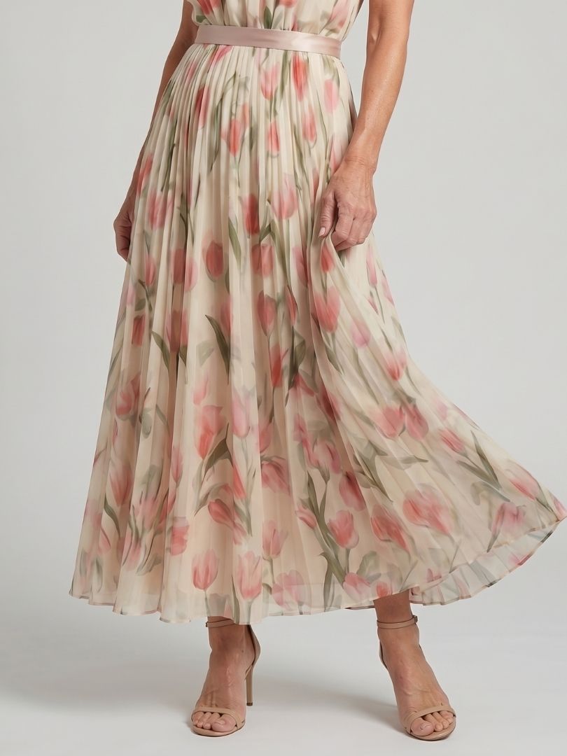 Melanie | Halter Neck Floral Midi Dress