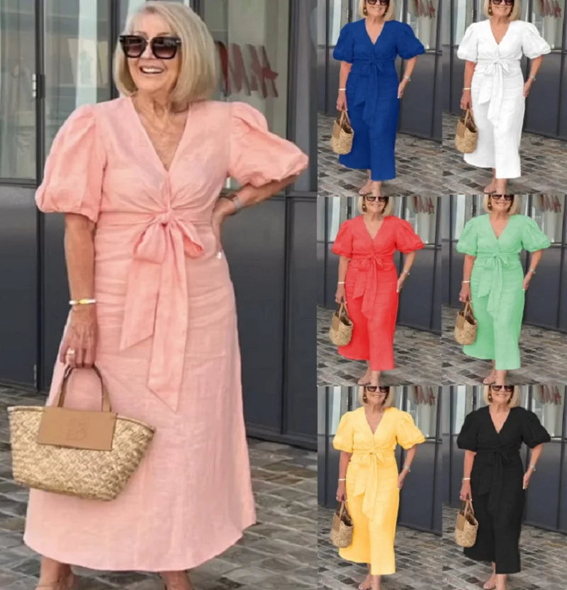 Natasha™ | Elegant V-Neck Dress