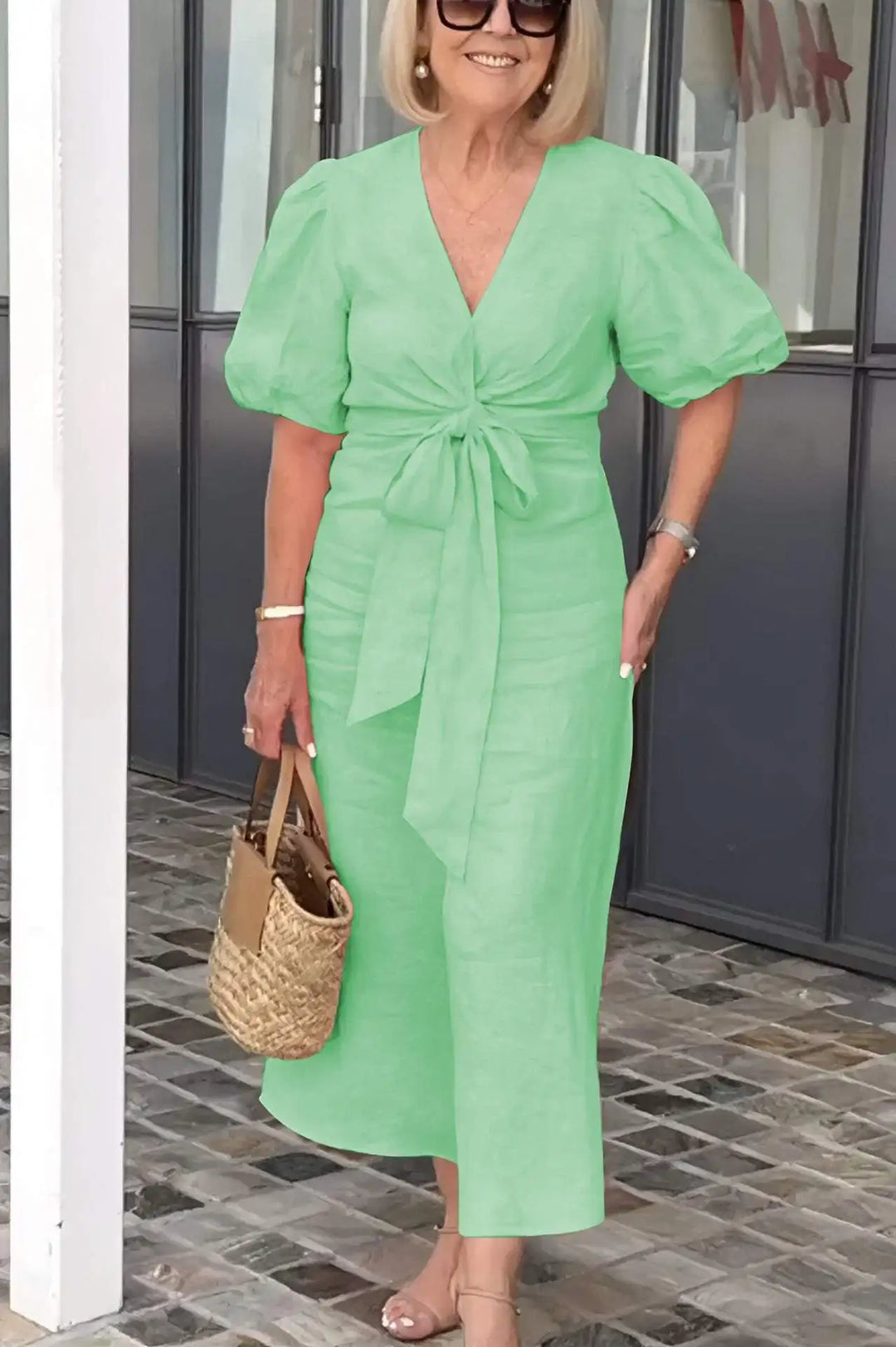 Natasha™ | Elegant V-Neck Dress