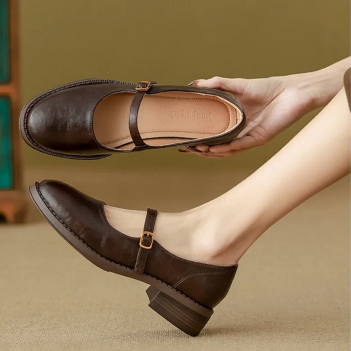 Classic Comfort Mary Janes Made Of Real Leather