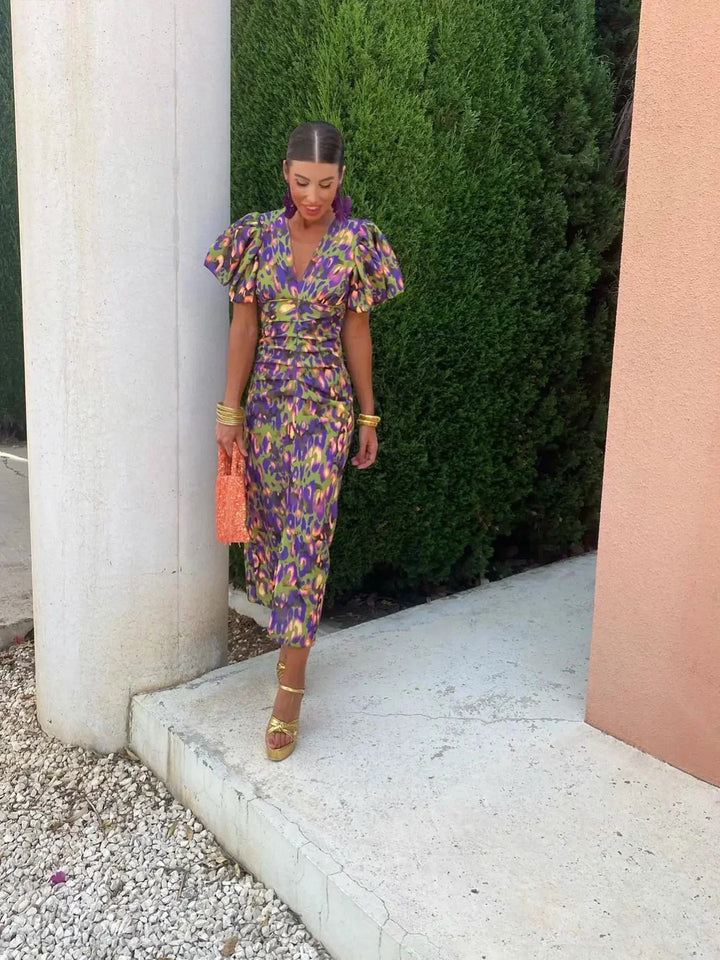 Anna |Dress with Puff Sleeves