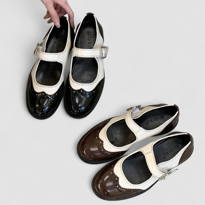 Vintage T-Bar Comfort Real Leather Mary Jane Shoes