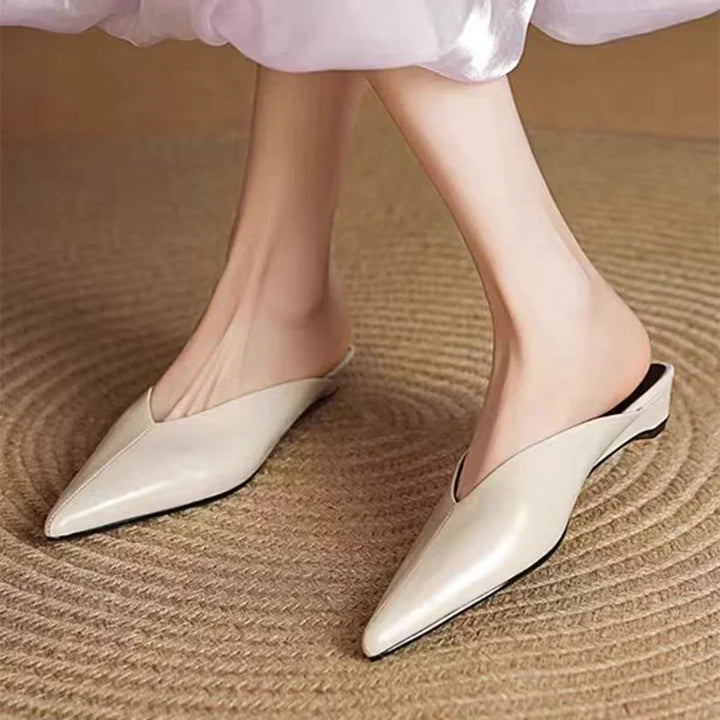 Eneva | Pointed-Toe Minimalist Slip-On Mules
