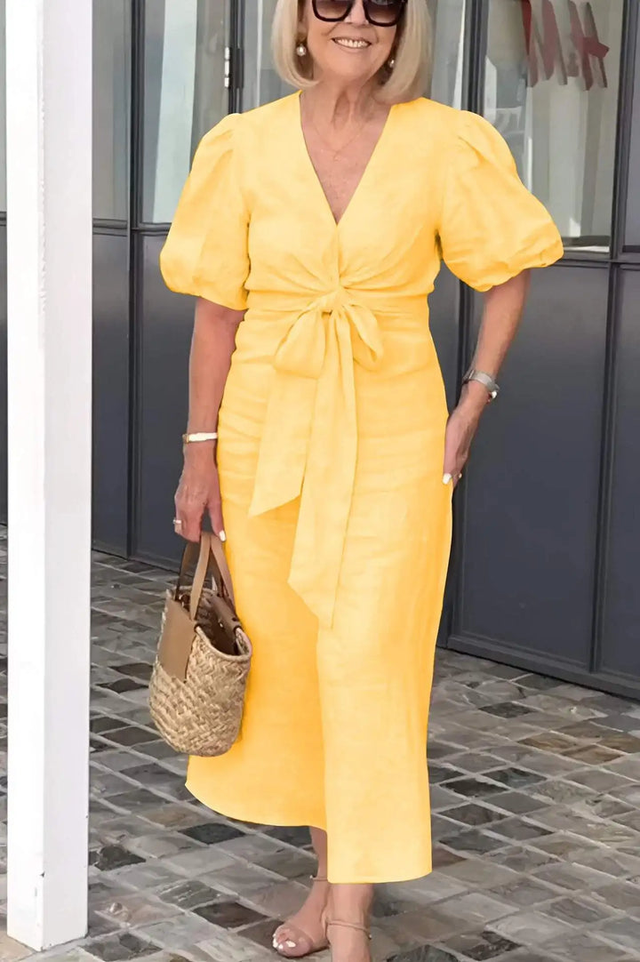 Natasha™ | Elegant V-Neck Dress