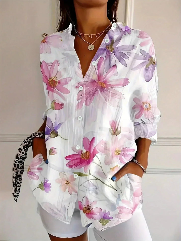 Selma | Colorful Blouse with Playful Print