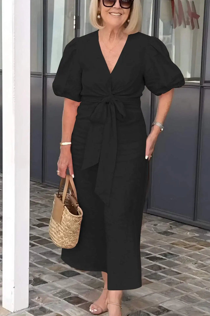 Natasha™ | Elegant V-Neck Dress