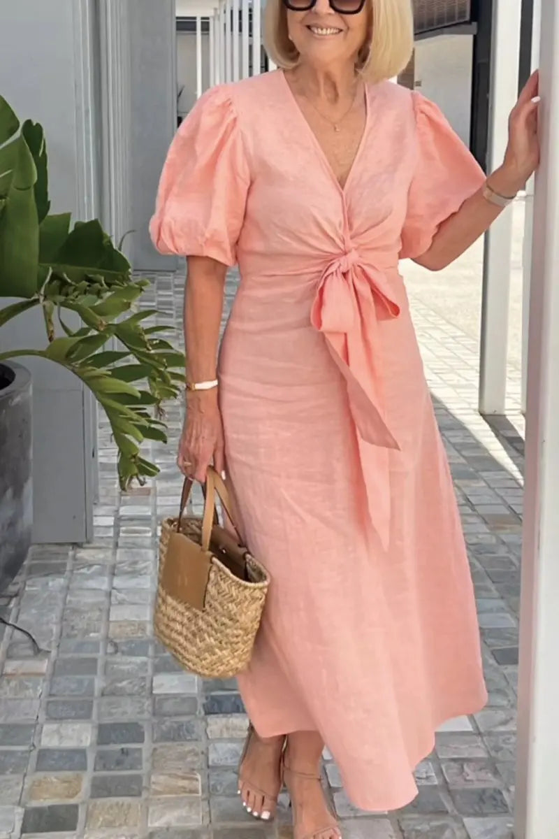 Natasha™ | Elegant V-Neck Dress