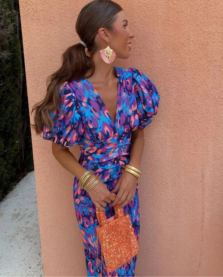 Anna |Dress with Puff Sleeves