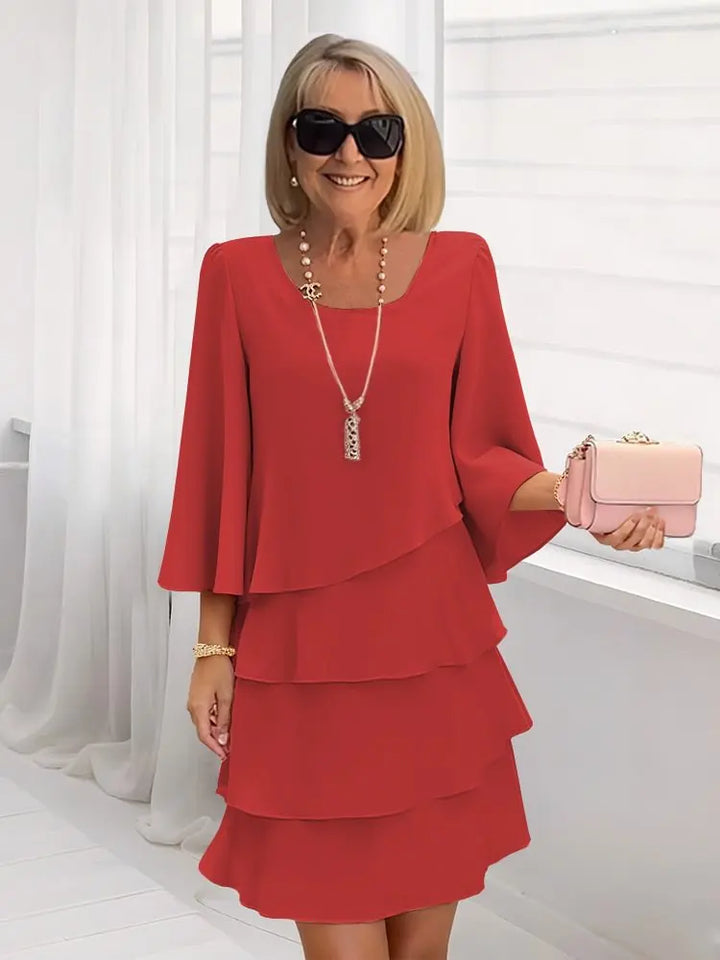 Catherine - Elegant Comfort Ruffle Dress