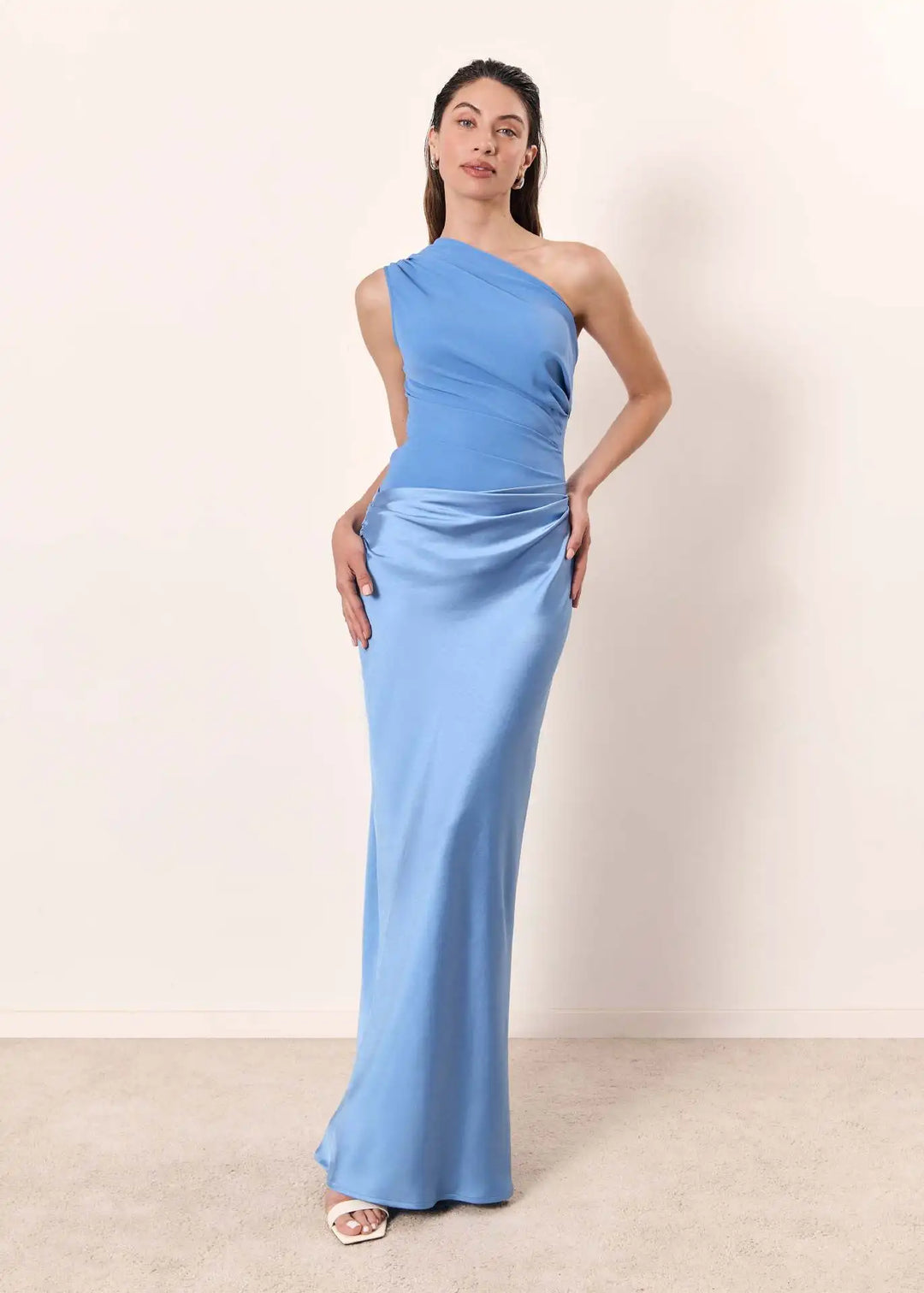 Florence| Maxi Dress with a Guilt in Satin
