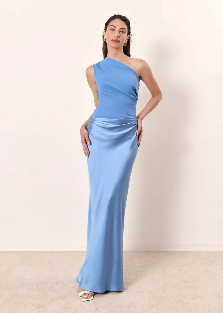 Florence| Maxi Dress with a Guilt in Satin