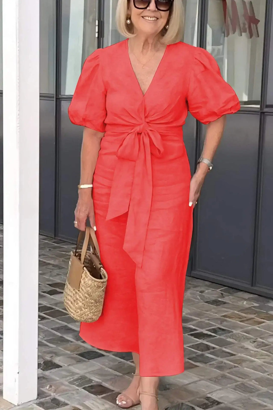 Natasha™ | Elegant V-Neck Dress