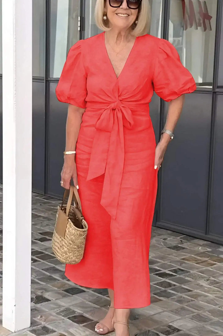 Natasha™ | Elegant V-Neck Dress