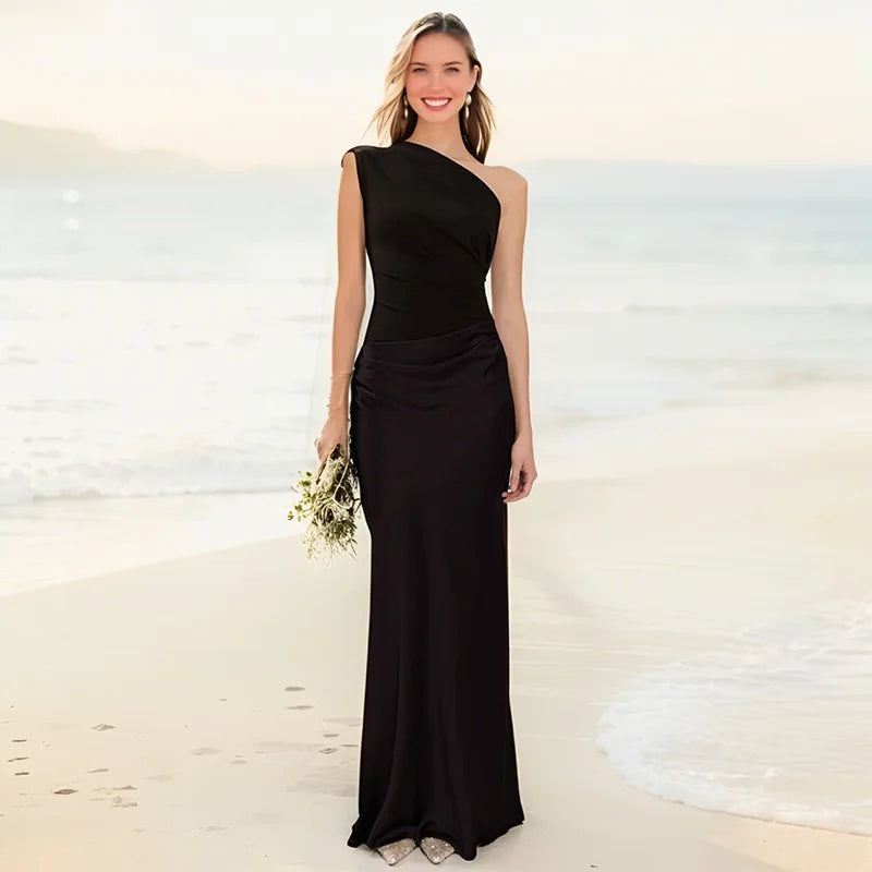 Florence| Maxi Dress with a Guilt in Satin