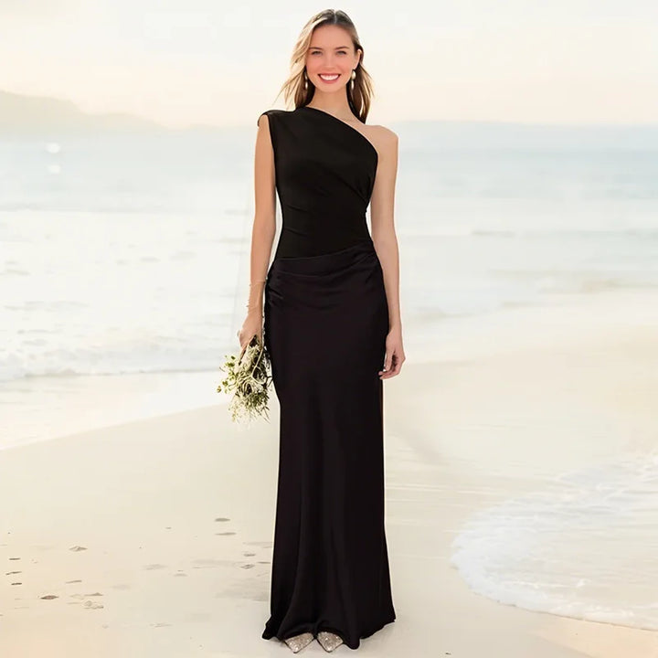 Florence| Maxi Dress with a Guilt in Satin