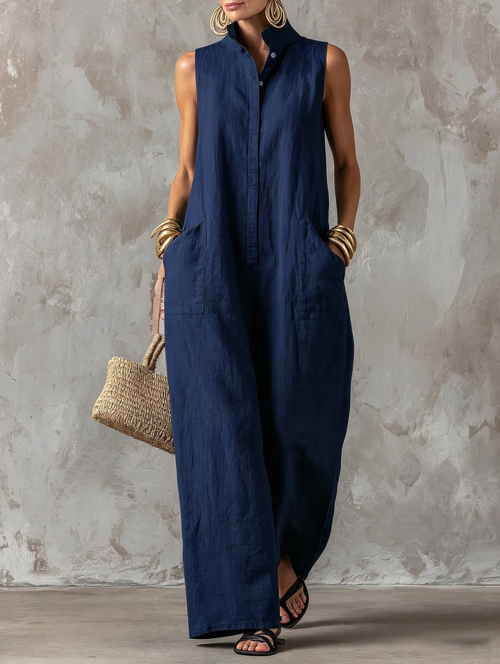 Claire | Women's Minimalist Loose-Fit Blend Jumpsuit