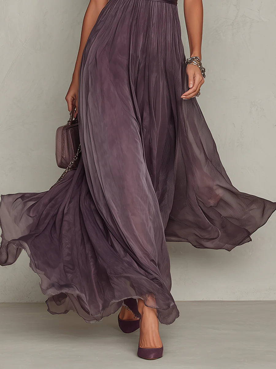 Marie™ | Purple Keyhole Maxi Dress
