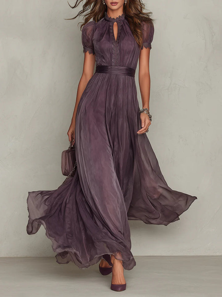 Marie™ | Purple Keyhole Maxi Dress