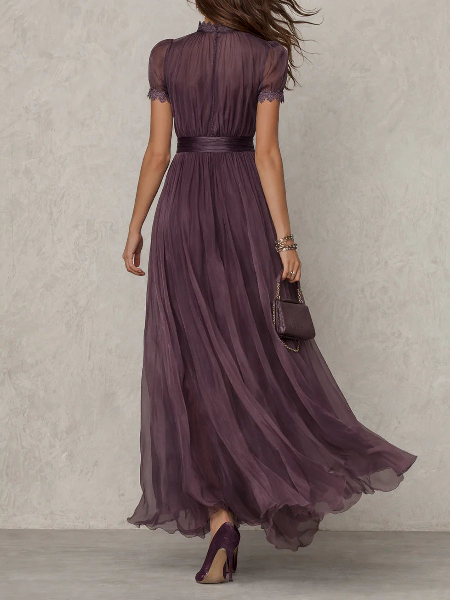Marie™ | Purple Keyhole Maxi Dress