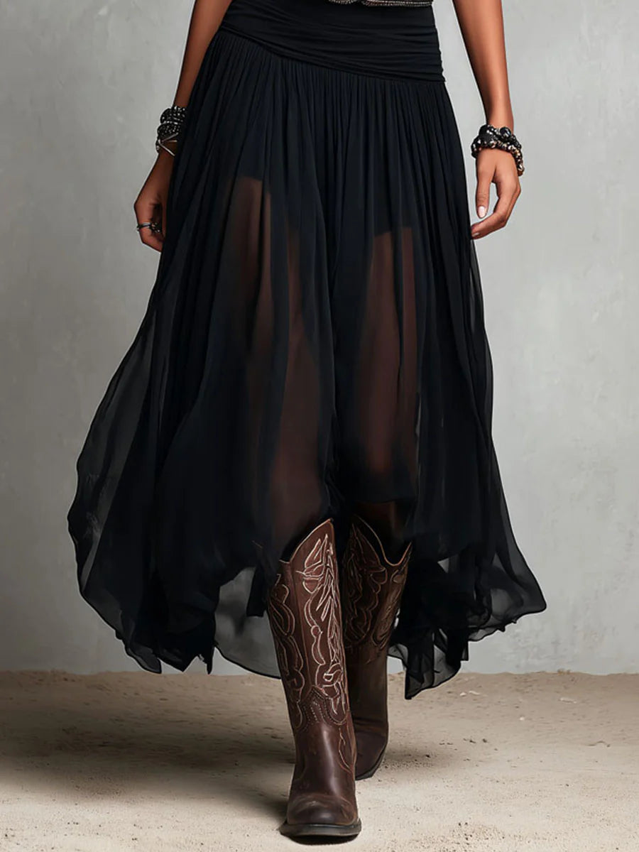 Giselle | Tank & Tulle-Skirt Maxi Dress