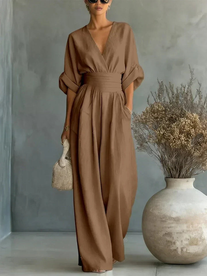 The Capella | V-Neck High-Waist Jumpsuit