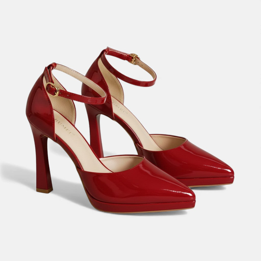 Polished Elegant Real Leather Heels