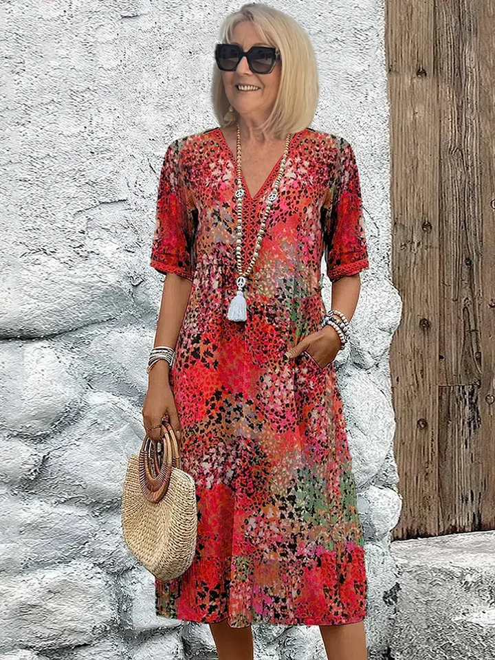 Ingrid | Colorful Midi Dress