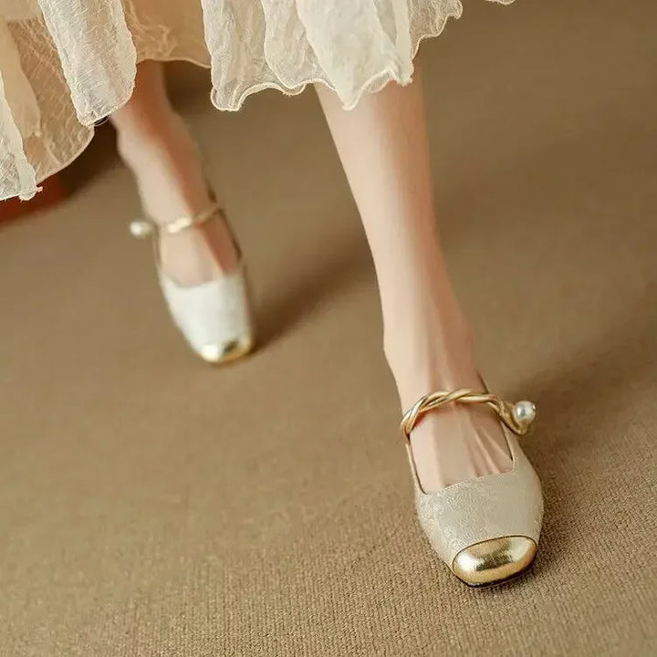 Pearl Strap Vintage Mary Jane Heels