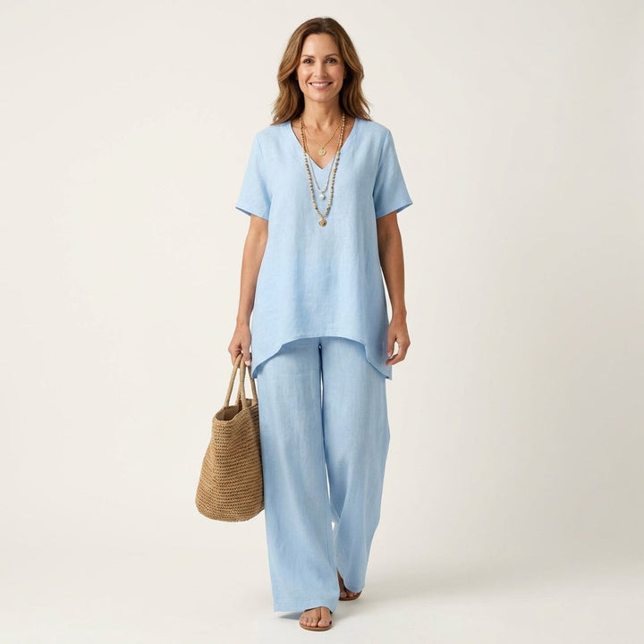 Libiana |  Relaxed V-Neck Set