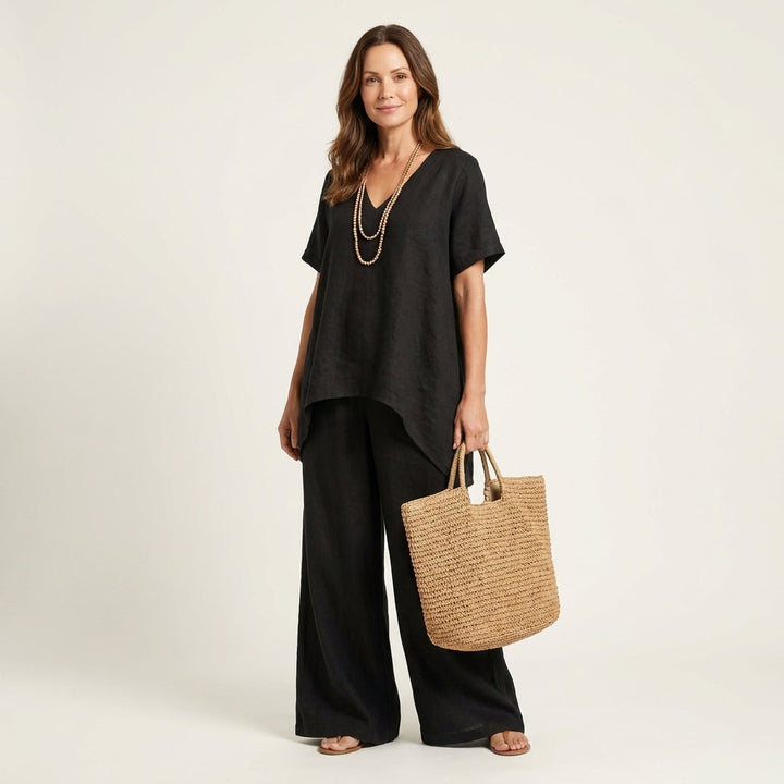 Libiana |  Relaxed V-Neck Set