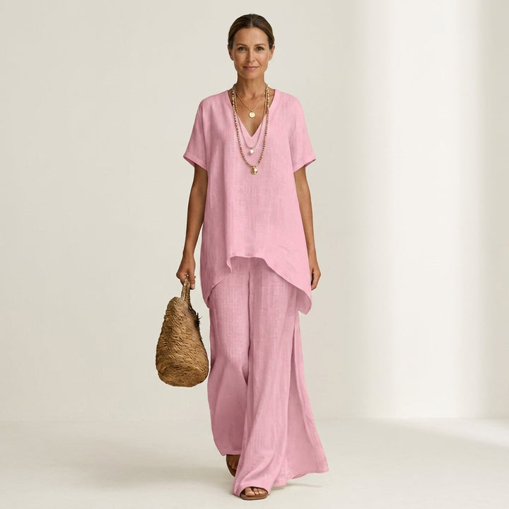 Libiana |  Relaxed V-Neck Set