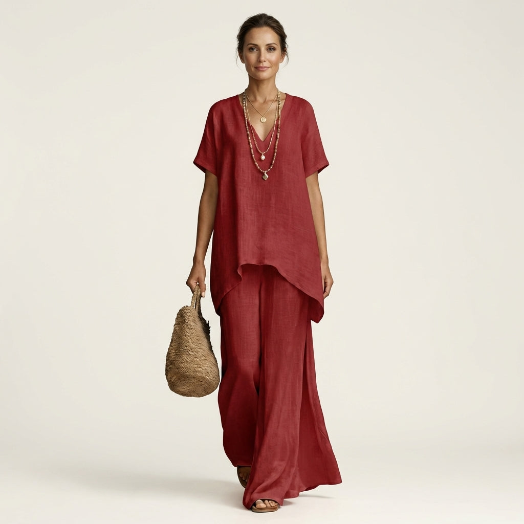 Libiana |  Relaxed V-Neck Set