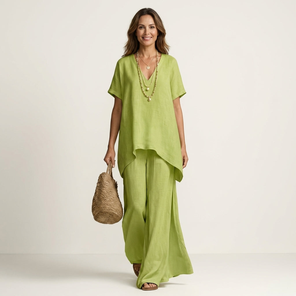 Libiana |  Relaxed V-Neck Set