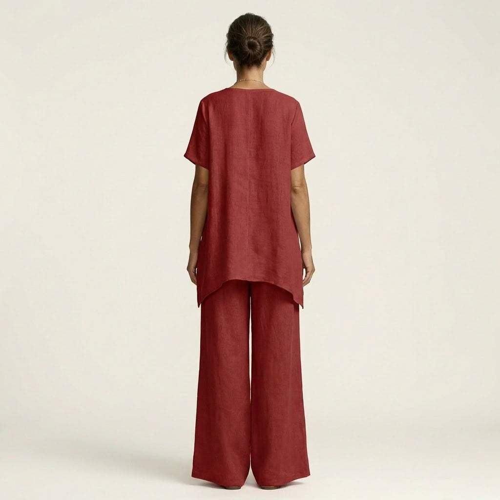 Libiana |  Relaxed V-Neck Set