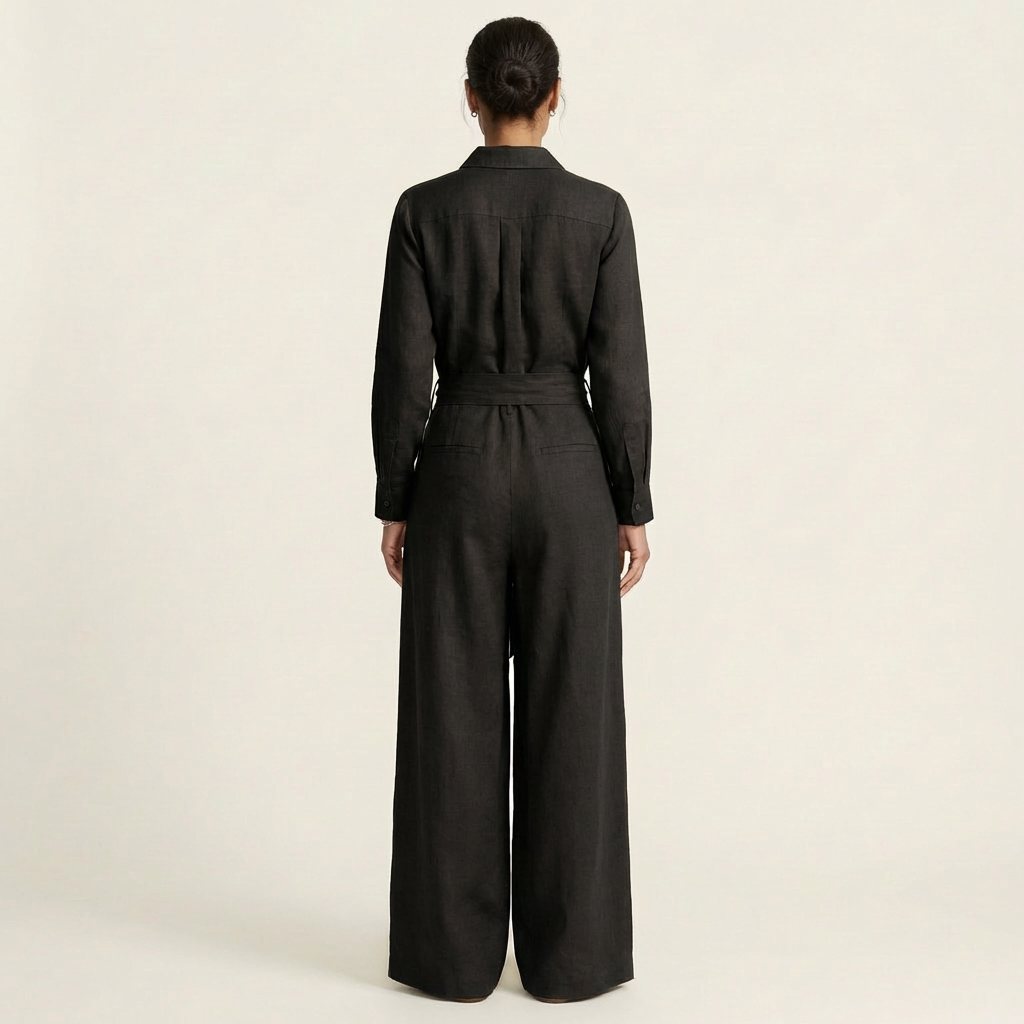 Letisha | Long-Sleeve Shirt Jumpsuit