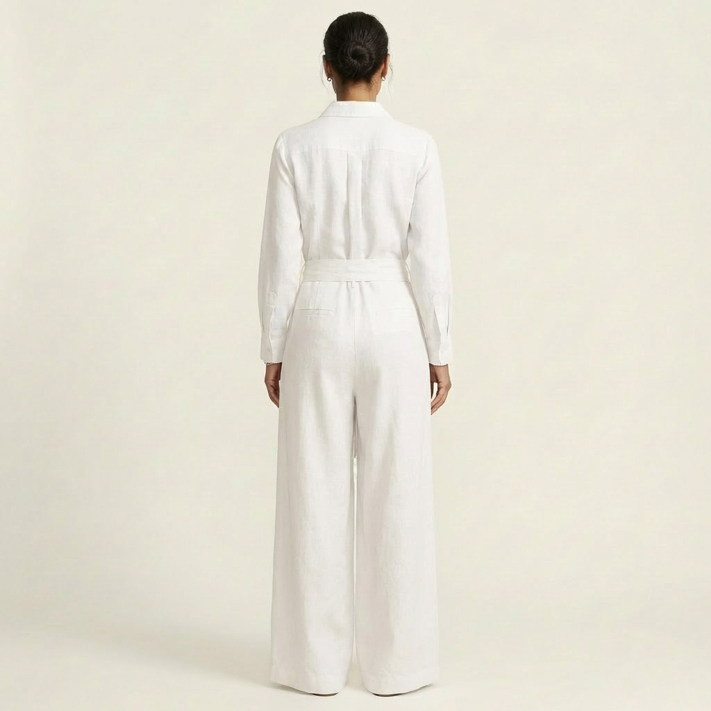 Letisha | Long-Sleeve Shirt Jumpsuit