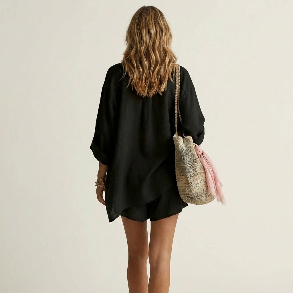 Senna | Oversized Shirt & Shorts Two-Piece Set