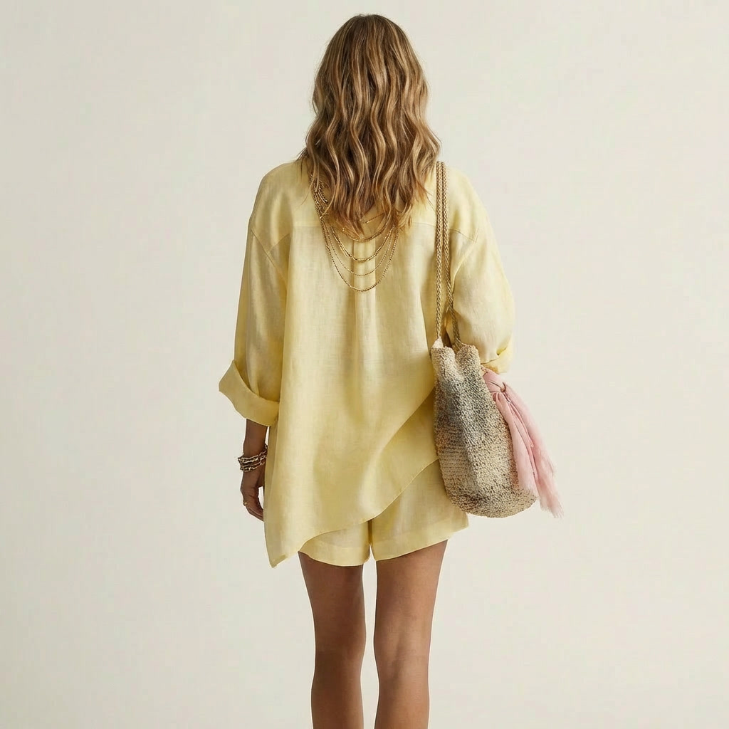 Senna | Oversized Shirt & Shorts Two-Piece Set